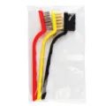 Küchenreinigungsbürsten Set mit Stahl Messing Nylon Borsten für Ofen und Eckenreinigung. - OPP Beutel Großes 3-Teiliges Set / Gemischte Farben