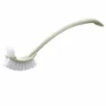 Green long-handled toilet brush variant with dense white bristles for deep bathroom cleaning. - Nordic Green