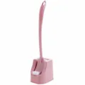 Ensemble balai de toilettes rose à long manche avec support pour salle de bains. - Base Rose