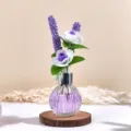 Glasflaschen-Duftdiffusor mit künstlicher Rosen- und Lavendelblumenanordnung für Heimdekoration. - Lavendel / 50ml