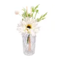 Duftdiffusor mit künstlicher weißer Gerbera Blume und eleganter Glasvase für Zuhause. - 170ml / Tuberose & Engelwurz