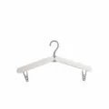 Foldable clothes hanger portable space-saving travel drying rack in off-white color - White