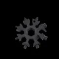 Kompakter tragbarer 18-in-1 Multifunktions-Schneeflocken-Schraubenschlüssel, schwarzes Werkzeug. - Schwarz