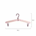 Folding travel clothes hanger portable pink drying rack with clips for student dorm room storage - Pink
