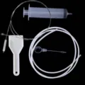 Refrigerator drain hole cleaning tool kit with syringe and flexible dredging tubes for home. - Dredge 5-Piece Set 1M