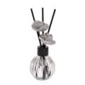 Minimalistisches 50ml Glas Duftdiffusor Set mit grauen Blumenstäben für Wohnzimmer. - J'adore (Graue Blumen)