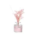 Duftdiffusor mit rosa getrockneten Blumen und Glasflasche für die Heimdekoration - Pfirsich (Hellrosa)