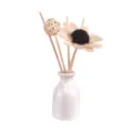 Sunflower reed diffuser set with elegant white ceramic vase and wooden sticks for home - Sun Flower / Lavender