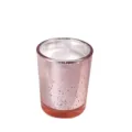 Geurkaars van sojawas in een rosé-gouden gespikkelde glazen pot voor sfeer in huis. - Magnolia & Tuberoos / Roze
