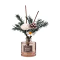 Difusor de aroma de caña con flores secas de otoño marrón para el hogar, botella decorativa. - Violeta
