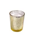 Goud gevlekte kwikglas geurkaars in compact formaat, elegante huisdecoratie geurkaars item. - Citroen / Goud