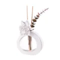 Moderner minimalistischer weißer Ring Aromadiffusor mit Glasröhrchen und künstlicher Blume. - Oval-Weiß / 60ML Weißer Pfirsich Oolong