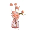 Pink rose chrysanthemum reed diffuser bottle, elegant artificial flower decor variant. - Spring Lily