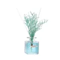 Duftdiffusor mit farbiger Flüssigkeit und Trockenblumen, 50ml Raumduft Flasche für Zuhause. - Ozean (Hellblau)