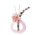 Minimalistischer rosafarbener Ring Reagenzglas Aroma Diffusor mit Blumendekor fur Wohnkultur - Oval-Rosa / 60ML Weißer Pfirsich Oolong