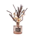 Set difusor de aromas marron con flores secas botella de vidrio decoracion hogar - Cedro
