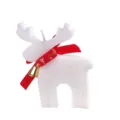 Weihnachtliche Rentier Duftkerze mit rotem Band und goldenem Glöckchen für Festdeko - WeiBer Tee