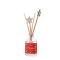 Kerst geurdiffuser set met decoratieve houten sterren en een 50ml glazen flesje. - Munt Citrus