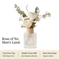 Difusor de aromas premium con flores secas fragancia Rose of No Man's Land para hogar - 150ML / Rosa de Tierra de Nadie