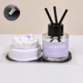 Set de aromaterapia para coche con piedra difusora de jazmín y frasco de 50ml. - Set morado (aroma: jazmín)