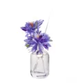Blumen-Duftdiffusor mit lila künstlichen Blumen und Glasflasche für die Innendekoration - Violett - Veilchen