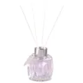 Eleganter Diamantglas-Aroma-Diffusor mit Stäbchen und Deko-Blattanhänger für Zuhause. - Helllila - Betörende Liebe