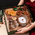 Weihnachten Aromatherapie Geschenkbox Duftkerze Set festliche Heimdeko Weihnachtsgeschenk - Warme Kokosnuss Kiefer Kastanie Weihnachtsgeschenkbox