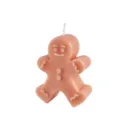 Schattige peperkoekman geurkaars voor kersthuisdecoratie, vakantiecadeau en feestelijke sfeer. - Witte eenvoudige verpakking / Peperkoekman - Lichtbruin (Appel Kaneel)