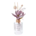 Lila Magnolie Raumduft Duftstäbchen Set Flasche mit dekorativer Blume für Zuhause. - 120ML / Violett