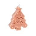 Rosa Weihnachtsbaum Duftkerze als weihnachtliche Dekoration, niedliches Wachs Ornament Geschenk. - Weihnachtsbaum - Hellbraun (Apfel Zimt)