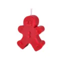 Rote Lebkuchenmann Duftkerze, süßes festliches Weihnachtsgeschenk für schöne Heimdekoration. - Lebkuchenmann - Rot (Ebenholz Rose)