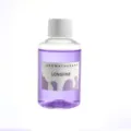 Raumduft Nachfüllung, transparente Flasche mit violetter Duftöl-Flüssigkeit für Heim - Lavendel-Duft / Essentielles Öl Nachfüllpackung / Lila