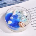 Handmade ocean seashell scented candle, creative blue wax gift for home decor and party favors. - Shell Sequins - Blue [Ocean] / Approx. 30g