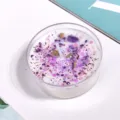 Handmade soy wax scented candle with purple crystals and glitter, perfect gift for home decor. - Purple Sequins [Lavender] / Approx. 30g