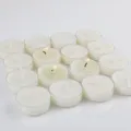 White tealight scented candles in clear plastic cups, small wax tealights for home decor. - 1 Tealight [No Accessories, Unscented] / Approx. 30g