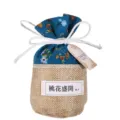 Vintage Chinese style floral aroma sachet pouch for wardrobe car closet deodorizer gift bag - White Peach Oolong - Blossoming Peach Blossoms