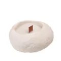Beton getextureerde geurkaars met houten lont voor interieur decoratie en ontspannen sfeer - Ovaal - Roze Strand