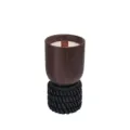 Nordic wood grain scented candle with unique tire base soy wax home fragrance gift - Style 1 (Sage & Mandarin)