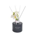 Elegant reed diffuser set with white flowers for home fragrance, lasting aromatic oil. - Oud & Bergamot / 120ML