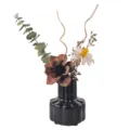 Set de florero con flores secas de aromaterapia sin llama, florero de cerámica negra con ratán. - Sándalo de Ébano / Negro