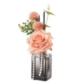 Luxus Duftdiffusor mit künstlichen Rosenblüten und Glasflasche für die Schlafzimmereinrichtung. - Weißer Pfirsich Oolong