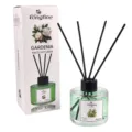 Diffusore di aromi Gardenia con bottiglia di vetro e bastoncini neri per la casa - Gardenia