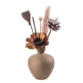 Keramikvase Duftstäbchen Set Heimdekoration Trockenblumen Gesteck natürlicher Stil - Oud Holz