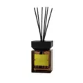 Luxury 500ml square bottle reed diffuser with black wooden cap and reeds for home and hotel. - Cedar Rose (Brown Black Bottle) / Smart Spray Version