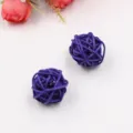 Boules en rotin violet fait main de 3 cm pour bâtonnets diffuseurs et décoration. - 3 cm de diamètre, violet foncé