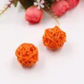 Boules en rotin faits main orange accessoires d'aromatherapie batons diffusants 3cm deco - 3 cm de diamètre, orange