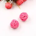 Boules en rotin rose faites à la main boules décoratives pour diffuseurs d'aromathérapie - 3 cm de diamètre rose