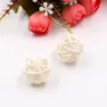 Handmade Rattan Ball Aroma Accessory White 3cm Wicker Ball Decorative Fragrance Diffuser Stick - 3cm Diameter, White