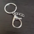 Metal keychain with flat key ring, four section chain and lobster clasp for DIY crafts. - 30mm Flat Ring & 4-Link Twist Chain & Lobster Clasp