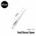 High quality stainless steel small dessert spoon silver 14cm coffee cake spoon tableware - Ice Cream Spoon (Matte) / M / Silver